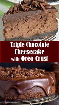 Triple Chocolate Cheesecake with Oreo Crust – Reserveamana