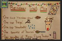 Reindeer Trail Mix Recipe Anchor Chart from The Pensive Sloth (holidays in the upper elementary classroom)--Fun activity for Christmas in the classroom. I've done this with 1st grade all the way through 6th grade.