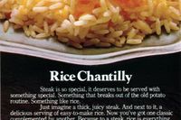 Rice Chantilly recipe (1982) - Click Americana