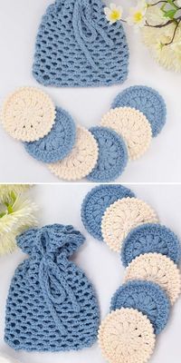 Reusable Crochet Face Scrubbies (Makeup Remover Pads). Face scrubbies are excellent environmentally friendly and reusable facial pads. They can primarily be used to remove makeup from your face or as a cleansing cloth. However, the advantages of using scrubbies are not limited to their convenience. They can be reused. As a result, they are an excellent addition to a zero-waste lifestyle. #freecrochetpattern #scrubbies #pads