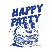 Premium Vector | Happy patty burger retro illustration Feeling the retro vibe? 😎 Loving this design? 😍 Want more? Head over to the link above now! Don't miss out! 🚀#RetroMascot #RetroMascotLogo