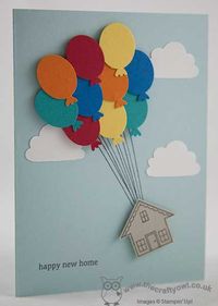 The Crafty Owl | Up, Up and Away New Home Card