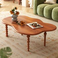 Made of boxwood, tough and durable, rot, moisture and mildew resistant | RARLON French vintage coffee table living room home cream style coffee table Wood in Brown | 15 H x 43.3 W x 27.6 D in | Wayfair