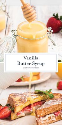 Dutch Honey Syrup Recipe is an easy homemade syrup for pancakes, waffles, French toast, biscuits or even vanilla ice cream!