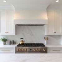 Make life easier by choosing THIS solid surface kitchen backsplash both above your counters AND behind stove areas!