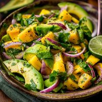 Easy Avocado and Mango Salad Recipe - Mika's Table -Flavors of Island Cuisine