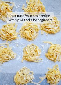 This tutorial with tips, tricks, and recipe will teach you how to make homemade pasta in an easy to follow way perfect for beginners!