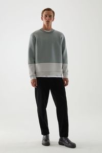 ORGANIC COTTON MINIMAL COLOUR BLOCK SWEATSHIRT - Grey / Light grey - Sweatshirts - COS GB