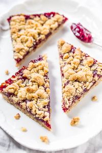 Easiest Raspberry Oatmeal Bars - Averie Cooks