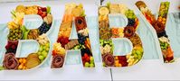 A fun charcuterie board for a baby shower.