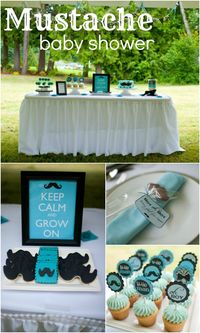 We Heart Parties | Mustache Bash Baby Shower. cute idea for a man-shower