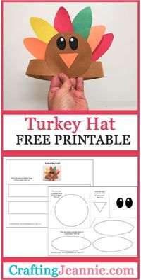 Turkey Headband Craft (Free Template) - Crafting Jeannie Crafting Jeannie