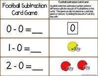 Football Addition & Subtraction 0-10 Number Sentence Match Games for Lower Elementary, Special Education & Home Schooled Children.  Resource includes over 60 sets each of addition & subtraction game card sets.  Children match the number sentence sum or difference with amount of football items on the card. Kids have some football themed fun while learning their addition and subtraction facts 0-10! #football #addition #subtraction