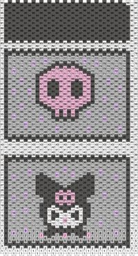 Kuromi Bag Pony Bead Patterns | Misc Kandi Patterns for Kandi Cuffs