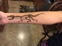 I tried some T-Rex henna on my arm(T-Rex emoji needed)