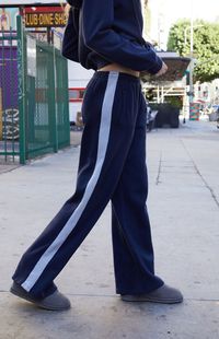 Navy Side Stripe Anastasia Sweatpants