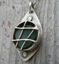 Beach glass pendant