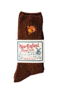 Put your coziest foot forward in our limited edition New England donegal socks. It's our...