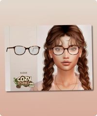 New Mesh (Suzue) 4 Swatches for Female and Male HQ Compatible #female #gaming #sims4cc #glasses #cozy #accessories