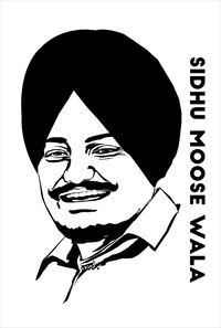 Sidhu Moose Wala Line Art - Artist Gurdish pannu