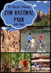 10 Tips of Visiting Zion National Park with Kids from The Joys of Boys