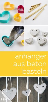 Kostenlose Anleitung - Basteln mit Beton - Anhänger aus Beton - Talu.de