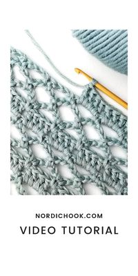 This crochet stitch tutorial shows how to make the eyelet and block stitch step-by-step. It includes detailed photo instructions and a video tutorial. This crochet stitch is a repeat of four rows. It is very easy to make and it is suitable for crochet beginners. The fabric turns out light and lacy.