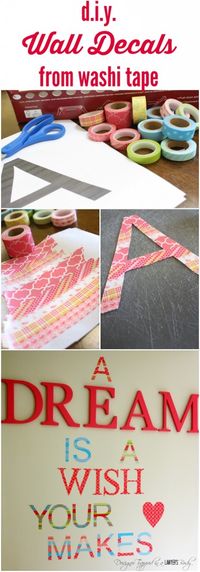 DIY Washi Tape Wall Decals by Designer Trapped in a Lawyer's Body…