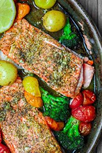 Za'atar Garlic Salmon Recipe | The Mediterranean Dish