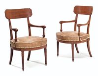 date unspecified A PAIR OF PLAIN MAHOGANY ARMCHAIRS STAMPED G. IACOB, LOUIS XVI  Estimate  18,000 — 25,000  EUR  LOT SOLD.	22,500 EUR