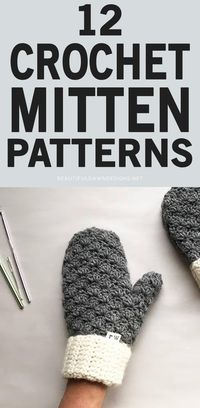 These easy crochet mitten patterns are so warm and cute. Some of these are even free crochet mitten patterns! Now that the weather is getting cooler, how awesome would it be to wear your own handmade cozy mittens? #crochet #handmade