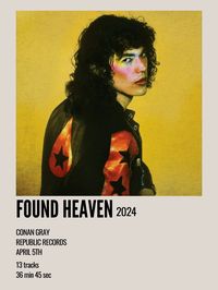 minimal aesthetic polaroid album poster for found heaven by conan gray with the target alt cover