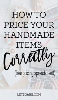 ETSY PRICING, HANDMADE PRICING