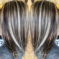 Day & Night Hair Color Soft Dark Brown With Cream Soda Blonde Highlights Joico Hair Salon