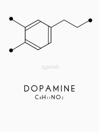 Image result for dopamine molecule