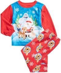 Rudolph the Red-Nosed Reindeer Toddler Boys 2-Pc. Fleece Pajama Set