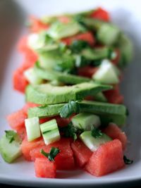 Avocado, Watermelon, & Cucumber Salad