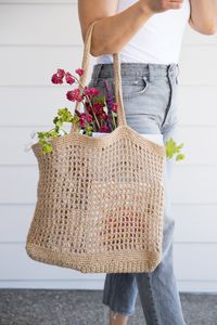 Jute Mesh Tote – Free Crochet Pattern