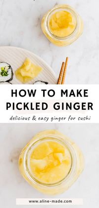 Making pickled sushi ginger at home is easy, quick, and you only need a few ingredients! Let me show you how to make it! #pickled #sushi #ginger #recipe #howtomake