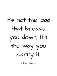 "\"It's not the load that breaks you down, it's the way you carry it.\" Lou Holtz WHAT IS THIS? Printable wall art. All you have to do is download, print and display as you want! You can print the art on paper, canvas, tote bag - you name it! It's just like printing a photo from your phone or camera. Read more about digital downloads here: https://www.etsy.com/help/article/3949 HOW TO PRINT? You may print this file from your home printer, a local or online photo developer, or a professional printing (i.e. Staples, Kinkos, Costco, etc.) WHERE TO DOWNLOAD? Digital files are available automatically after purchase payment clears with Etsy at http://www.etsy.com/your/purchases. For guest checkout, you will receive an automated email from Etsy with your download links, please check your junk/spa