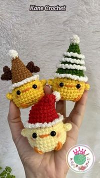 Crochet Chick/ Baby Chicken Amigurumi/ Crochet Christmas Amigurumi AA72 CROCHET CHRISTMAS How to Crochet a Chick for Beginners 🎄🎅🏻🦌 | Christmas Hat Tree | Santa | Reindeer | Crochet Christmas Ornaments | Crochet Christmas Amigurumi | Crochet Christmas Keychain | Crochet Chicken Amigurumi 🐥🤶🏻🎄💕 | Christmas Keychain