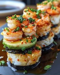 Spicy Shrimp Sushi Stacks |