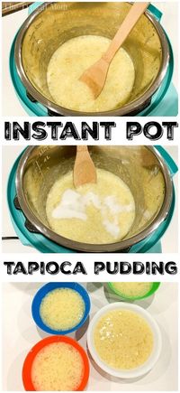 Instant Pot tapioca pudding recipe that takes less than 15 minutes and requires less work than on the stovetop. Great pressure cooker tapioca pudding. #instantpot #pressurecooker #tapiocapudding #tapioca #pudding #dessert #thetypicalmom #instantpotrecipes