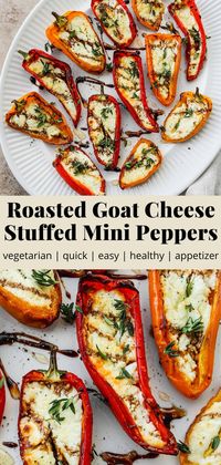 Goat Cheese Stuffed Mini Peppers Appetizer | Walder Wellness, RD