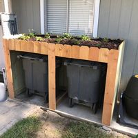 Outdoor Trash Bin / Garbage Can Enclosure & Raised Planter Bed | Etsy