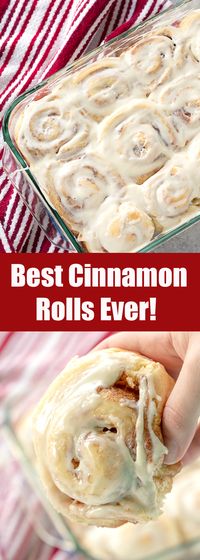 This recipe is hands down the Best Homemade Cinnamon Rolls Ever. The perfect soft, fluffy, gooey cinnamon rolls are right at your fingertips. This is the only recipe you'll ever need.