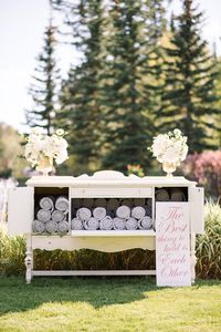 Vintage Credenza // wedding rentals // wedding decor // double duty decor // vintage style // white credenza // vintage decor // wedding design ~ #weddingdecorrental #weddingrentals #vintagecredenza #doubledutydecor