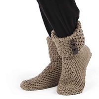 Button Cuff Boots.  Crochet pattern.