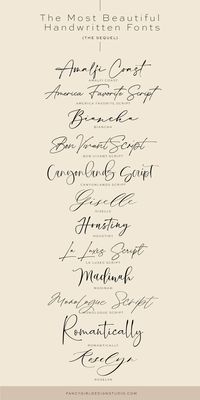 The Most Beautiful Handwritten Fonts (Part 2) - Fancy Girl Designs