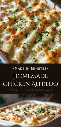 This Baked Chicken Alfredo made in the oven is a must-try! It combines creamy Alfredo sauce, tender chicken, and perfectly baked pasta into one incredible dish. It’s great for meal prep or a weekend dinner that feels special but is easy to make. #BakedChickenAlfredo #OvenBakedMeals #ChickenDinner #CreamyPastaBake #SimpleRecipes